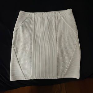 White mini skirt